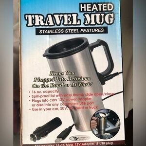 NEW Stainless steel heated travel mug